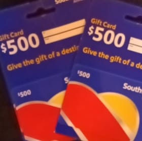 Southwest Airline Gift Card item