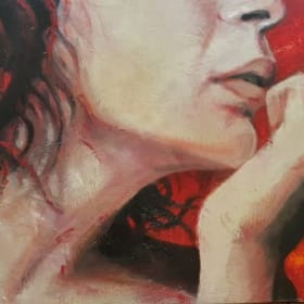 Lot #42 - TOILE : EN ATTENDANT - 430 $ item