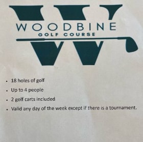 18 Holes + 2 Carts for Four People at Woodbine Golf Course item
