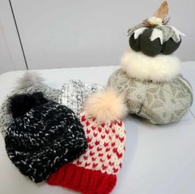 Hand Knitted Hats and decor item
