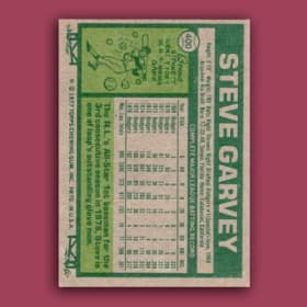 #102: Steve Garvey Signed Baseball Card ($295 VALUE) item