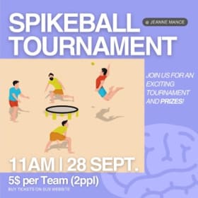 Spikeball tournament tickets item