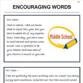 Half page message item