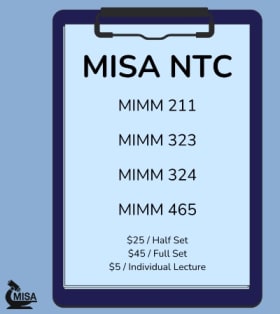 MIMM 323 NTC, Half Set I (Lectures 1 – 18) item