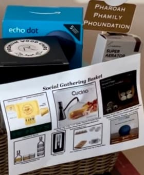 Social Gathering Gift Basket #1 - $275 total value item