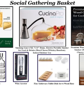 Social Gathering Gift Basket #1 - $275 total value item