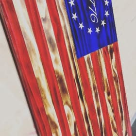 1776 Handcrafted American Flag item