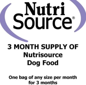 3 month supply of Nutrisource dog food item