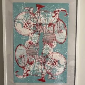 Greg Gossel Framed Bike Art Piece item