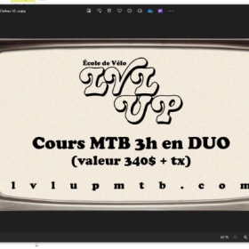 Cour de vélo de montagne (3h) en DUO - valeur $340 item