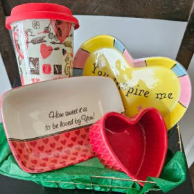 Porcelain Love Hot/Cold Mug & Dishes item