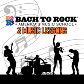 3 Music Lessons at Bach To Rock Music School--$126 Value item
