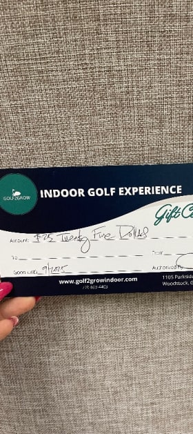 Indoor Golf Experience $25 Gift Card item