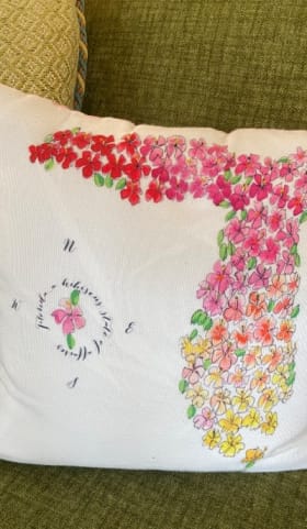 Giddie Paperie Pillow: Floral Florida item