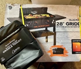 BIG TICKET: 28" Blackstone Griddle w/ Hard Cover & more item