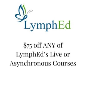 $75 off any LymphEd Course item