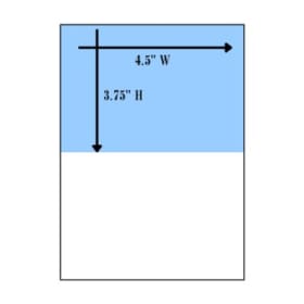 ½ Page Color Ad ( 3.75"H x 4.5"w) item