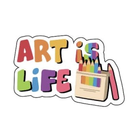 Art & Music Festival Sticker "Art is Life" item