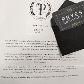 $50 Pryes Brewing Gift Card item