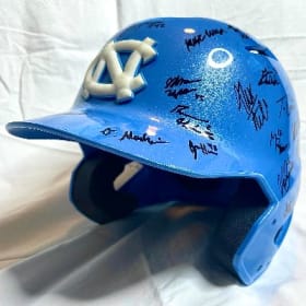 UNC Signed Baseball Helmet item