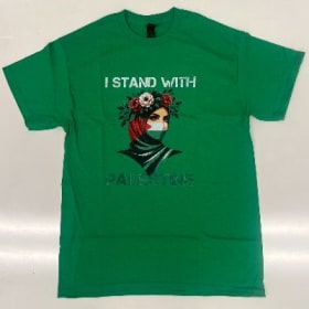 I stand with Palestine (Irish Green) Adult M item
