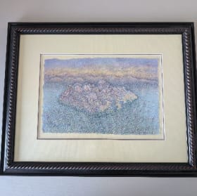 Tableau – Harmonie de Bleus et Mauves par Liliane Couture item