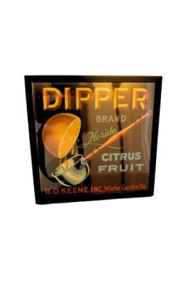 Framed Orange Crate Labels (Dipper Brand) item