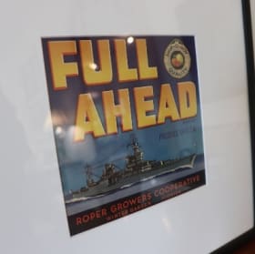 Framed Orange Crate Labels (Full Ahead) item