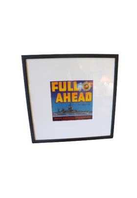 Framed Orange Crate Labels (Full Ahead) item