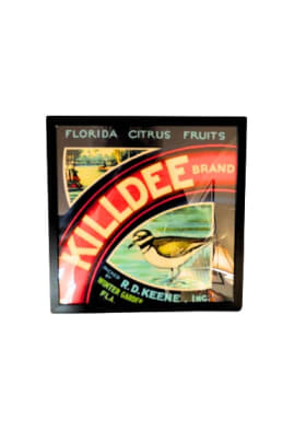 Framed Orange Crate Labels (Killdee Brand) item
