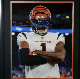 Ja'Marr Chase signed visor Photo item