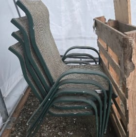 Lot 4 chaises extérieures vertes item