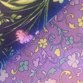 Set of 2 Reversible Placemats (Purple floral/Blue floral) item