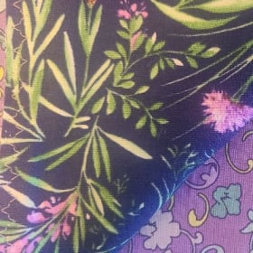 Set of 2 Reversible Placemats (Purple floral/Blue floral) item