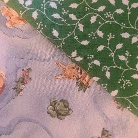 Set of 5 Reversible Placemats (Peter Rabbit/Green floral) item