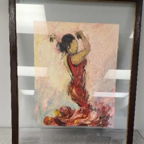 Framed dancer painting item
