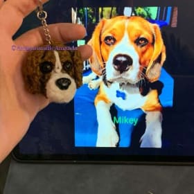 Custom crochet keychain of your dog item