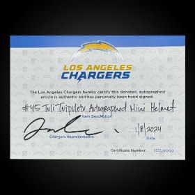 Los Angeles Chargers - Autographed Memorabilia item
