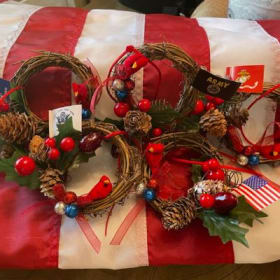2 Military Wreath Ornaments item