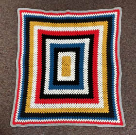 Handmade Crocheted Afghan Throw item
