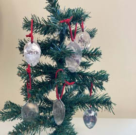 Silverplated Repurposed Tableware Ornaments (set of 6) item