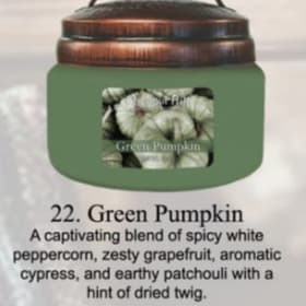 Green Pumpkin Jar Candle item
