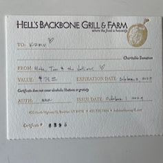 Hell's Background Grill Gift Certificate item