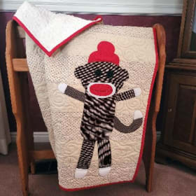 Sock Monkey Baby Quilt item