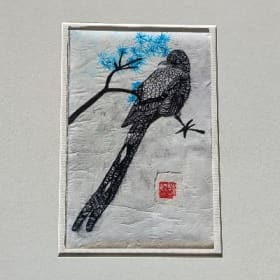 Dessin à l’Encre – Oiseau dans le Style Traditionnel Chinois item