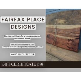 Certificate for Custom Charcuterie Board item