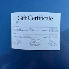 Zax Gift Certificate item