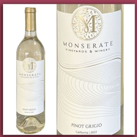 #127: (1) Bottle - Monserate Winery Pinot Grigio ($38 VALUE) item