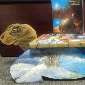 13 Moons on the Turtles Back hand-painted stool item