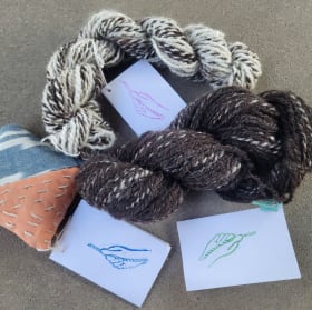 Hand-Spun Wool + Pincushion item